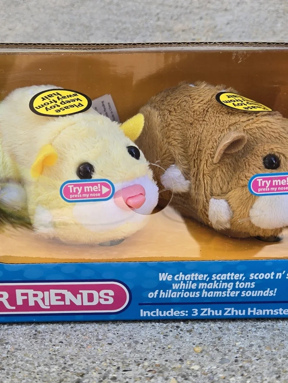 Zhu Zhu Pets Hamster Friends 3 Special Collect Mr. Squiggles, Chunk, Pipsqueak